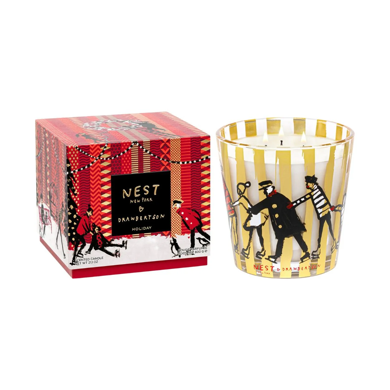 Nest New York x Drawbertson Holiday 3-Wick Candle (Limited Edition)